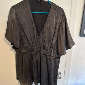 TORRID METALLIC PEPLUM TOP